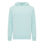 Sweat-shirt unisexe avec capuche en coton recyclé 280 g/m2 Iqoniq couleur vert menthe