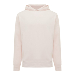 Sweat-shirt unisexe avec capuche en coton recyclé 280 g/m2 Iqoniq couleur rose clair 