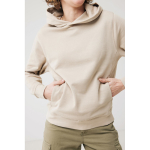 Sweat-shirt unisexe avec capuche en coton recyclé 280 g/m2 Iqoniq couleur marron clair