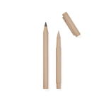 Set de stylos en aluminium recyclé avec revêtement en caoutchouc couleur ivoire