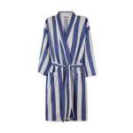 Peignoir en coton recyclé style hammam 200 g/m2, taille S/M couleur bleu