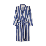 Peignoir en coton recyclé style hammam 200 g/m2, taille L/XL couleur bleu