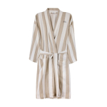 Peignoir en coton recyclé style hammam 200 g/m2, taille L/XL couleur beige vue avec logo