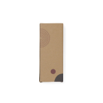 Coupe-pizza en acier inoxydable avec manche en bois couleur marron vue avec boîte