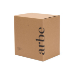 Carafe thermique en inox recyclé avec couvercle anti-goutte 1,2L couleur beige vue avec boîte