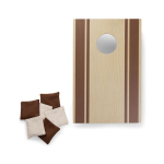 Jeu de poches en bois avec sacs, idéal pour l'extérieur couleur marron