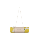 Couverture pique-nique en polyester, pliable et facile à transporter couleur jaune vue avec logo