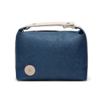 Trousse de toilette en polyester recyclé avec poche intérieure couleur bleu