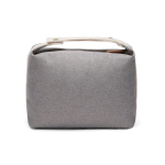 Trousse de toilette en polyester recyclé avec poche intérieure couleur gris troisième vue