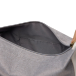 Trousse de toilette en polyester recyclé avec poche intérieure couleur gris quatrième vue