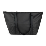 Sac de voyage en polyester recyclé avec housse pour trolley couleur noir deuxième vue