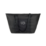Sac de voyage en polyester recyclé avec housse pour trolley couleur noir vue avec logo