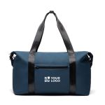 Sac de week-end résistant à l'eau, parfait pour voyager couleur bleu marine avec zone d'impression