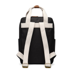 Sac à dos de voyage écologique avec poche latérale pour bouteille couleur noir troisième vue