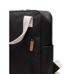 Sac à dos de voyage écologique avec poche latérale pour bouteille couleur noir quatrième vue