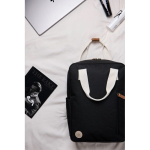 Sac à dos de voyage écologique avec poche latérale pour bouteille couleur noir