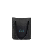 Sac fourre-tout écologique au design minimaliste et élégant couleur noir avec zone d'impression