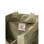 Sac à fermeture éclair en toile recyclée 400 g/m2 couleur vert troisième vue