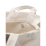 Sac en toile recyclée à fermeture éclair 400 g/m2 couleur blanc cassé troisième vue