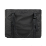 Sac en polyester recyclé avec poches internes et externes couleur noir deuxième vue