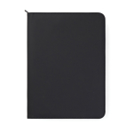 Porte-documents A4 éco avec porte-stylo et poches, pages lignées couleur noir troisième vue
