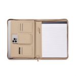 Porte-documents A4 éco avec porte-stylo et poches, pages lignées couleur ivoire deuxième vue