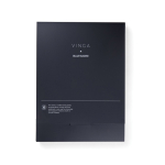 Porte-documents A4 éco avec porte-stylo et poches, pages lignées couleur ivoire vue avec boîte
