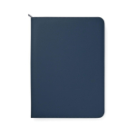 Porte-documents A4 éco avec porte-stylo et poches, pages lignées couleur bleu marine troisième vue