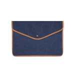 Housse ordinateur portable en toile recyclée avec bords colorés 14” couleur bleu marine