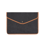 Housse ordinateur portable en toile recyclée avec bords colorés 16” couleur noir