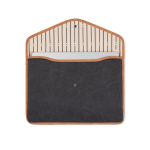 Housse ordinateur portable en toile recyclée avec bords colorés 16” couleur noir deuxième vue