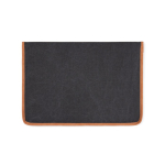 Housse ordinateur portable en toile recyclée avec bords colorés 16” couleur noir troisième vue