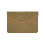 Housse ordinateur portable en toile recyclée avec bords colorés 16” couleur vert
