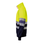 Pull polaire grande taille polyester avec col montant 300 g/m² Velilla couleur jaune troisième vue