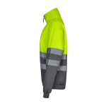 Pull polaire grande taille polyester avec col montant 300 g/m² Velilla couleur jaune troisième vue