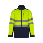 Veste softshell polaire en polyester et élasthanne 280 g/m² Velilla couleur jaune deuxième vue