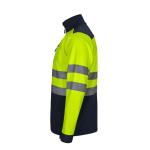 Veste softshell polaire en polyester et élasthanne 280 g/m² Velilla couleur jaune troisième vue