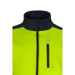 Veste softshell polaire en polyester et élasthanne 280 g/m² Velilla couleur jaune cinquième vue