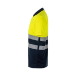 Polo de travail manches courtes maille ”œil de perdrix” 140 g/m² Velilla couleur jaune troisième vue