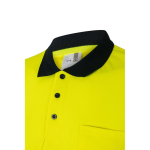 Polo de travail manches courtes maille ”œil de perdrix” 140 g/m² Velilla couleur jaune cinquième vue