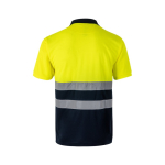 Polo de travail manches courtes maille ”œil de perdrix” 140 g/m² Velilla couleur jaune