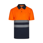 Polo de travail manches courtes maille ”œil de perdrix” 140 g/m² Velilla couleur orange deuxième vue