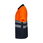 Polo de travail manches courtes maille ”œil de perdrix” 140 g/m² Velilla couleur orange troisième vue