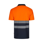 Polo de travail manches courtes maille ”œil de perdrix” 140 g/m² Velilla couleur orange
