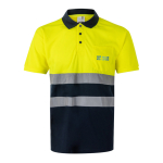 Polo de travail manches courtes maille ”œil de perdrix” 140 g/m² Velilla avec zone d'impression