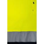 Polo de travail piqué manches longues haute visibilité 150 g/m² Velilla couleur jaune Huitième vue