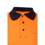 Polo de travail manches longues haute visibilité 150 g/m² Velilla couleur orange sixième vue