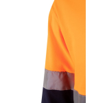 Polo de travail manches longues haute visibilité 150 g/m² Velilla couleur orange Huitième vue