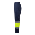 Pantalon de travail unisexe en coton et polyester 190 g/m² Velilla couleur jaune troisième vue