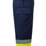 Pantalon de travail unisexe en coton et polyester 190 g/m² Velilla couleur jaune cinquième vue